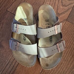 Birkenstock Kids Tan Double Strap Sandals